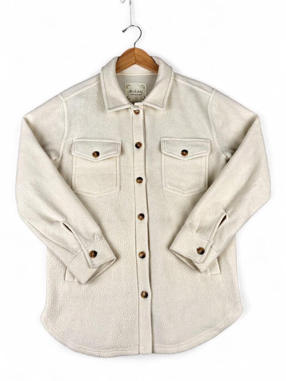 Altar'd State Cream Teddy Shacket Jacket Size S
